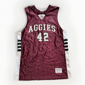 Vintage Texas A&M Aggies #42 DeLong Basketball Jersey Mens Size 46 XL Rare